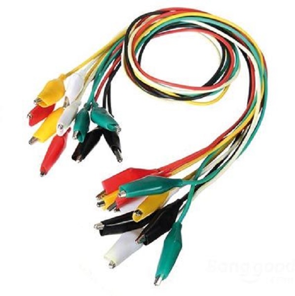 Alligator Clip Leads Color Coded